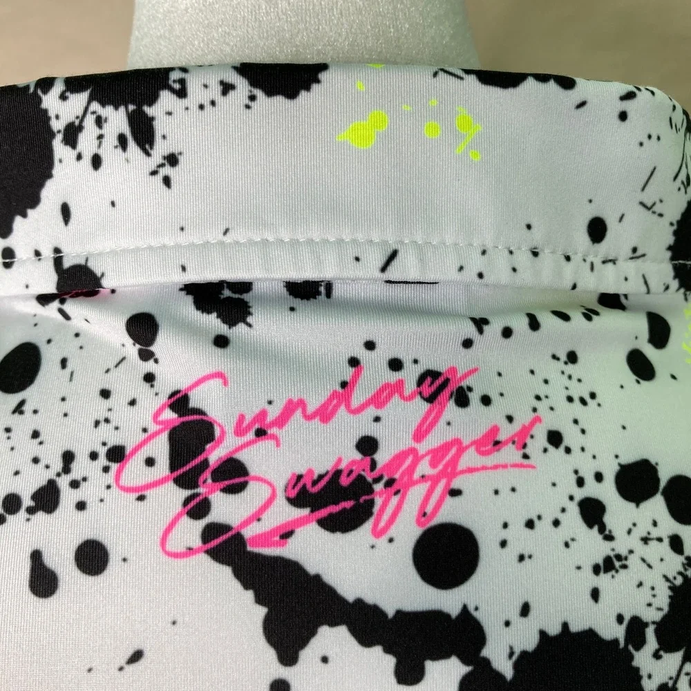 Sunday Swagger Signature Splatter Polo Golf Tennis Sleeveless Colorful (Size XL) - Picture 7 of 12